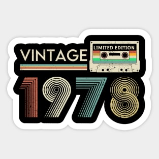 Vintage 1978 Limited Cassette Sticker